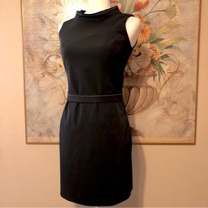 Sz 2 Shin Choi LBD Black Sheath Dress with Velcro Belt